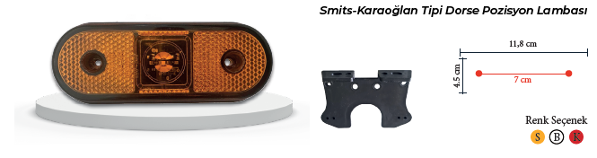 YAN POZİSYON LAMBASI OVAL LEDLİ SARI