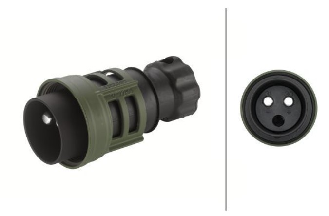 NATO ALÜMİNYUM FİŞ 24 VOLT 2 PİNLİ 35 MM