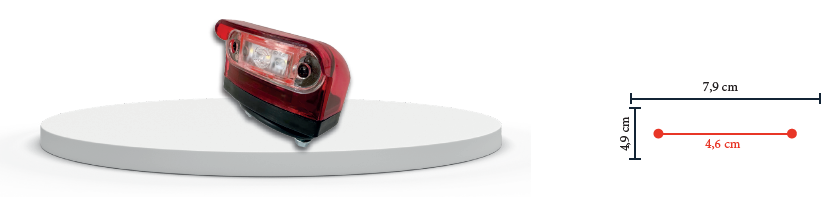 TIRSAN PLAKA LAMBASI LEDLİ KIRMIZI