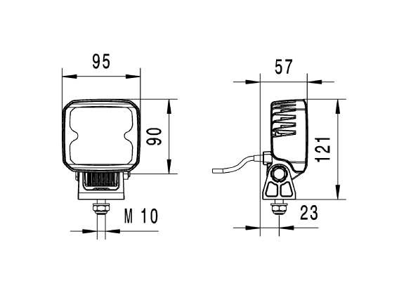 LED FAR 15 WATT 1200 LÜMEN KISA MESAFE AYDINLATMA