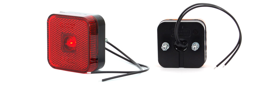 2 LEDLİ  POZİSYON LAMBA KARE KIRMIZI