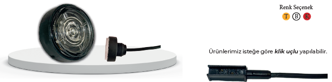 DORSE LAMBASI BEYAZ YUVARLAK KLIKLI