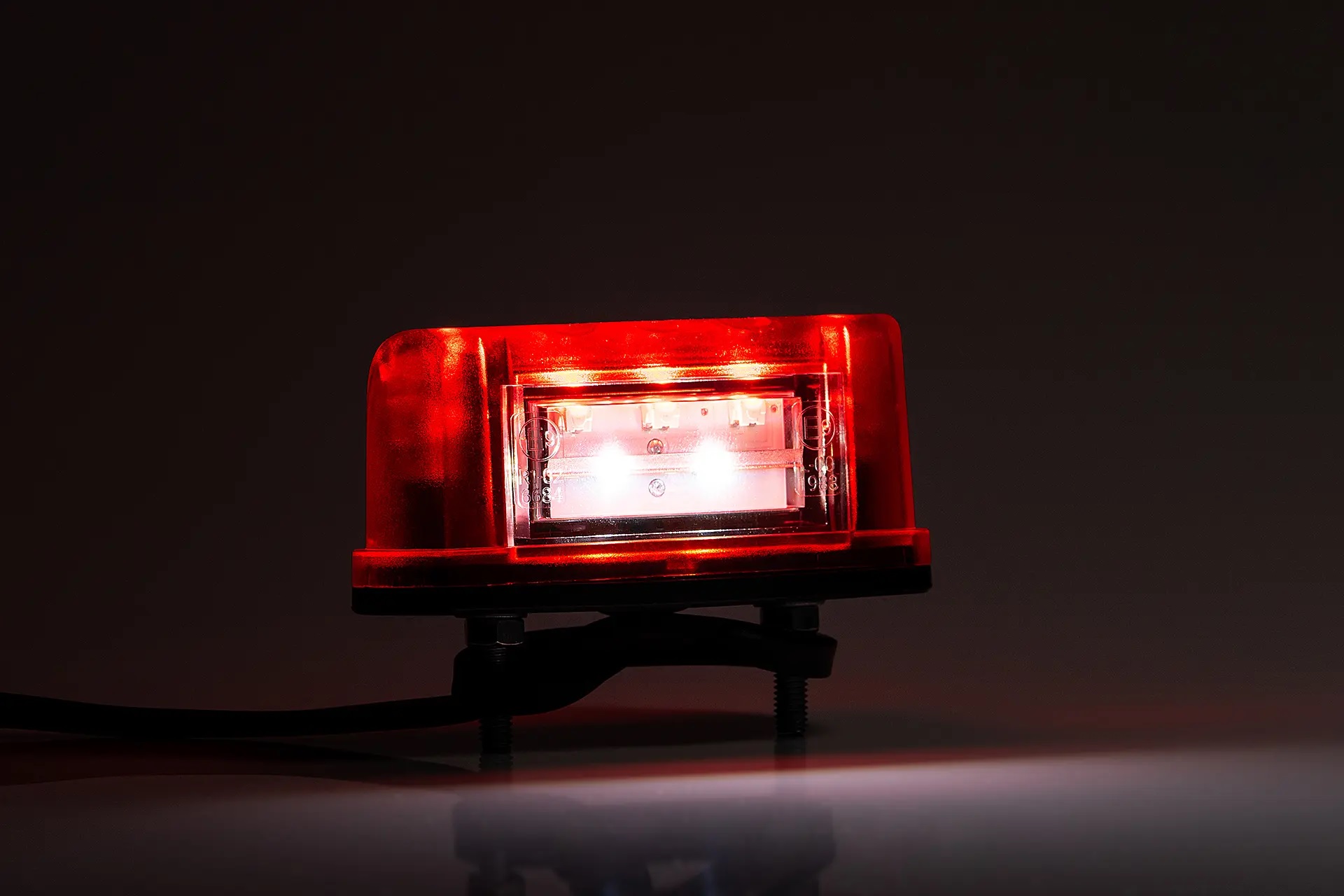 PLAKA LAMBASI 2 LEDLİ KIRMIZI