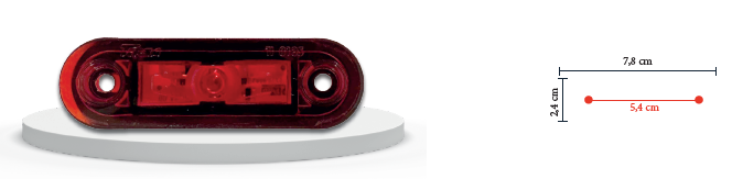 ÖN POZİSYON LAMBASI TEK LED KIRMIZI UFAK OVAL