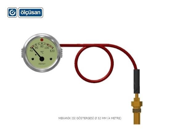 HARARET SAATİ CİVALI 4 MT (40°C-120°C) 52 MM