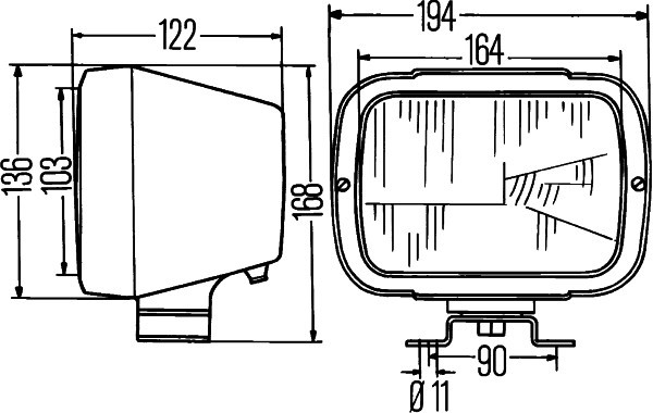İŞ MAK.FAR H4 164 X 103 MM